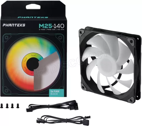 Photo de Ventilateur de boitier Phanteks M25 RGB - 14cm (Noir)