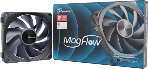 Photo de Ventilateur de boitier Seasonic MagFlow - 12cm (Noir)