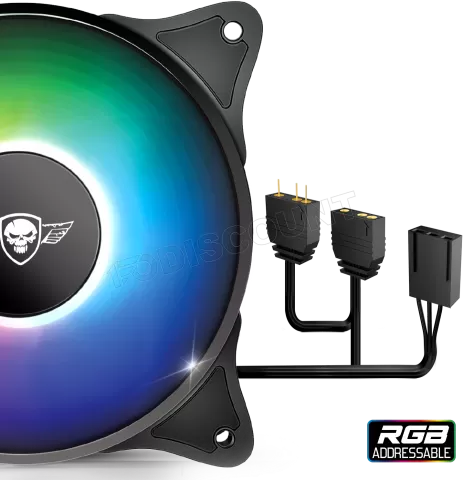 Photo de Ventilateur de boitier Spirit of Gamer AirForce Central RGB - 12cm (Noir)