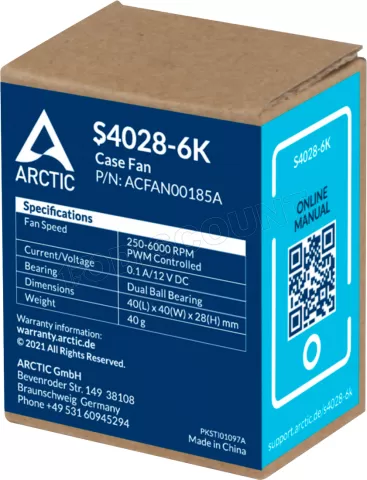 Photo de Ventilateur de serveur Arctic S4028-6K - 4cm (Noir)