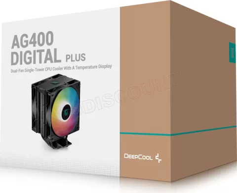 Photo de Ventilateur pour processeur DeepCool AG400 Digital Plus RGB (Noir)