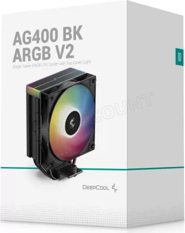 Photo de Ventilateur pour processeur DeepCool AG400 V2 RGB (Noir)