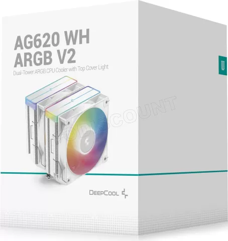Photo de Ventilateur pour processeur DeepCool AG620 V2 RGB (Blanc)