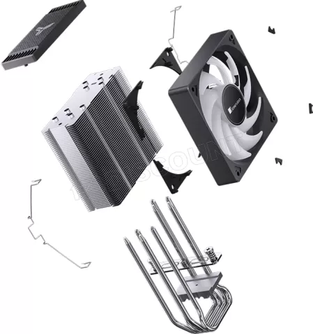 Photo de Ventilateur pour processeur Jonsbo CR-1000 Evo Color RGB (Noir)