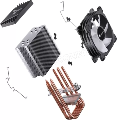 Photo de Ventilateur pour processeur Jonsbo CR-1400E RGB (Noir)