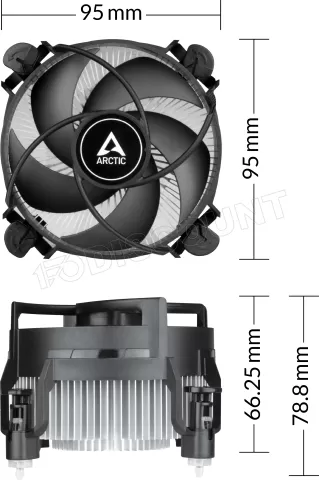 Photo de Ventilateur processeur Arctic Alpine 17 CO (Noir)