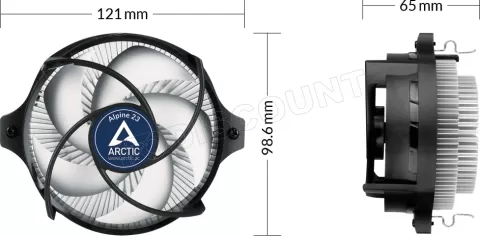 Photo de Ventilateur processeur Arctic Alpine 23 (Noir)