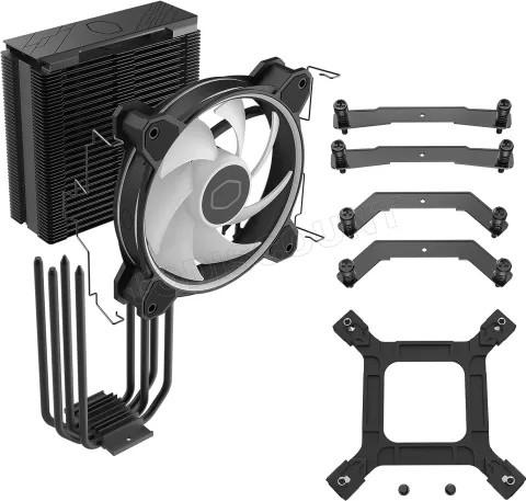 Photo de Ventilateur processeur Cooler Master Hyper 212 Halo Black RGB (Noir)