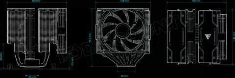 Photo de Ventilateur processeur Gamdias Boreas P1-720 (Noir)