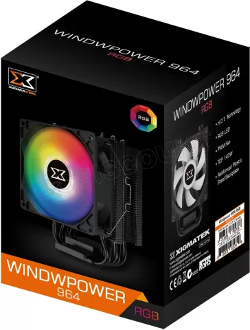 Photo de Ventilateur processeur Xigmatek Windpower WP964 RGB (Noir)