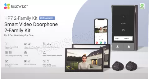 Photo de Visiophone connecté Ezviz Kit HP7 - Kit pour 2 familles