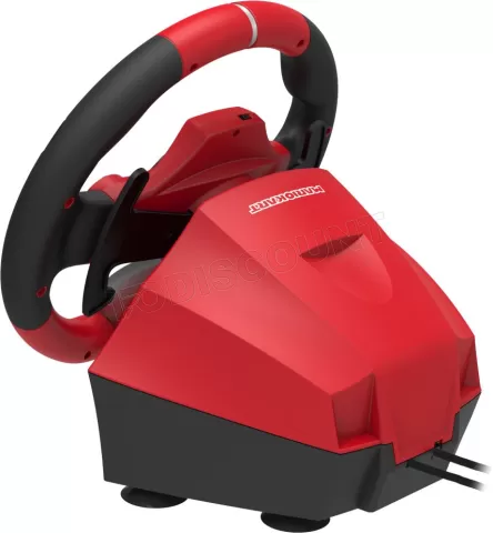 Volant + Pédalier Hori Pro Deluxe Mario Kart Switch (Rouge/Noir) à prix bas