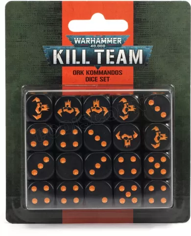 Photo de Warhammer 40k - Kill Team Ork Kommandos Dice Set
