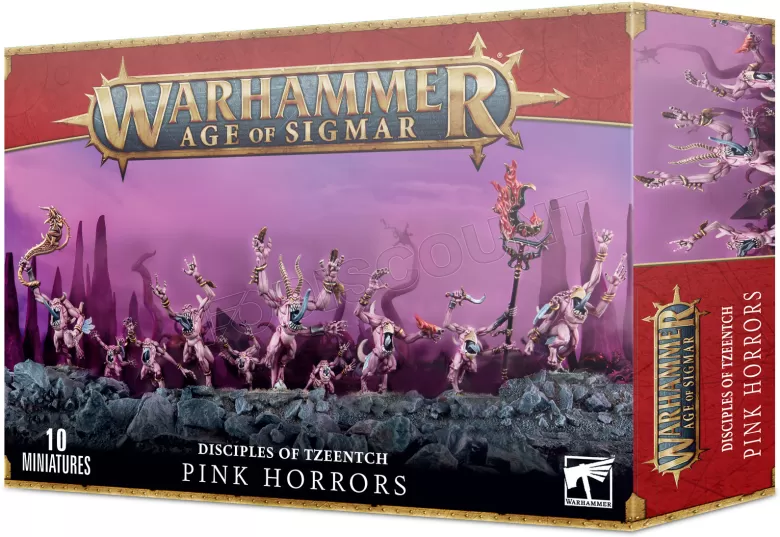 Figurine Warhammer VF : Horreur Rose De Tzeentch – Démon Du Chaos, Peinte Et Assembléee