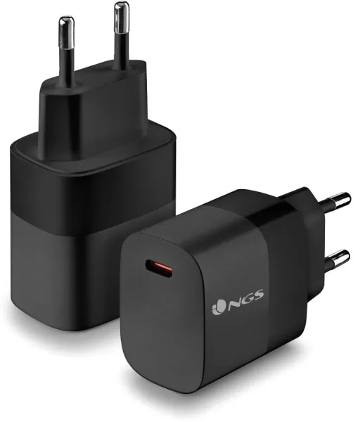 Compact, rapide et pratique, le chargeur secteur NGS Bud USB-C 20W (Noir)