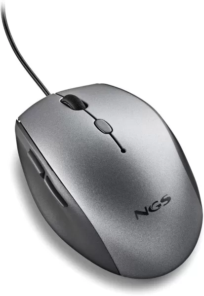 Compacte, légère et confortable, la souris filaire NGS Noir/Gris