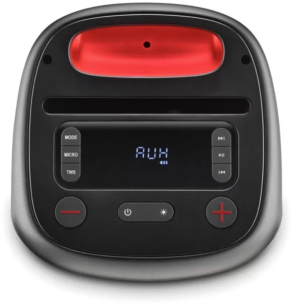 Dotée d?une autonomie longue durée et d?une résistance aux éclaboussures, cette enceinte Bluetooth nomade RGB
