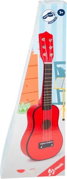 Faites vibrer les coeurs de votre famille avec cette guitare vernis rouge