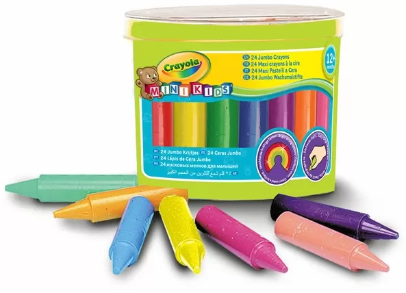 Lot de 24 Maxi Crayons de couleur à la Cire Crayola Mini Kids (Couleurs  assorties) à prix bas