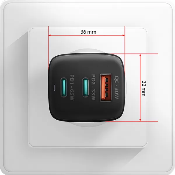 Une charge rapide dans un format compact